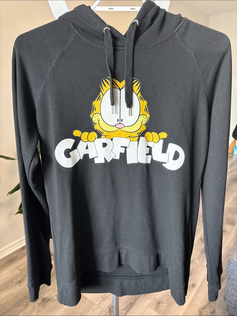 Garfield Logo Zip-Up Hoodie - Black